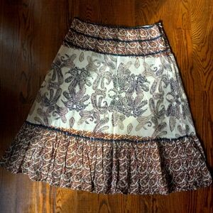Sz 10🎈Vintage Indian Paisley Beaded Cotton Skirt